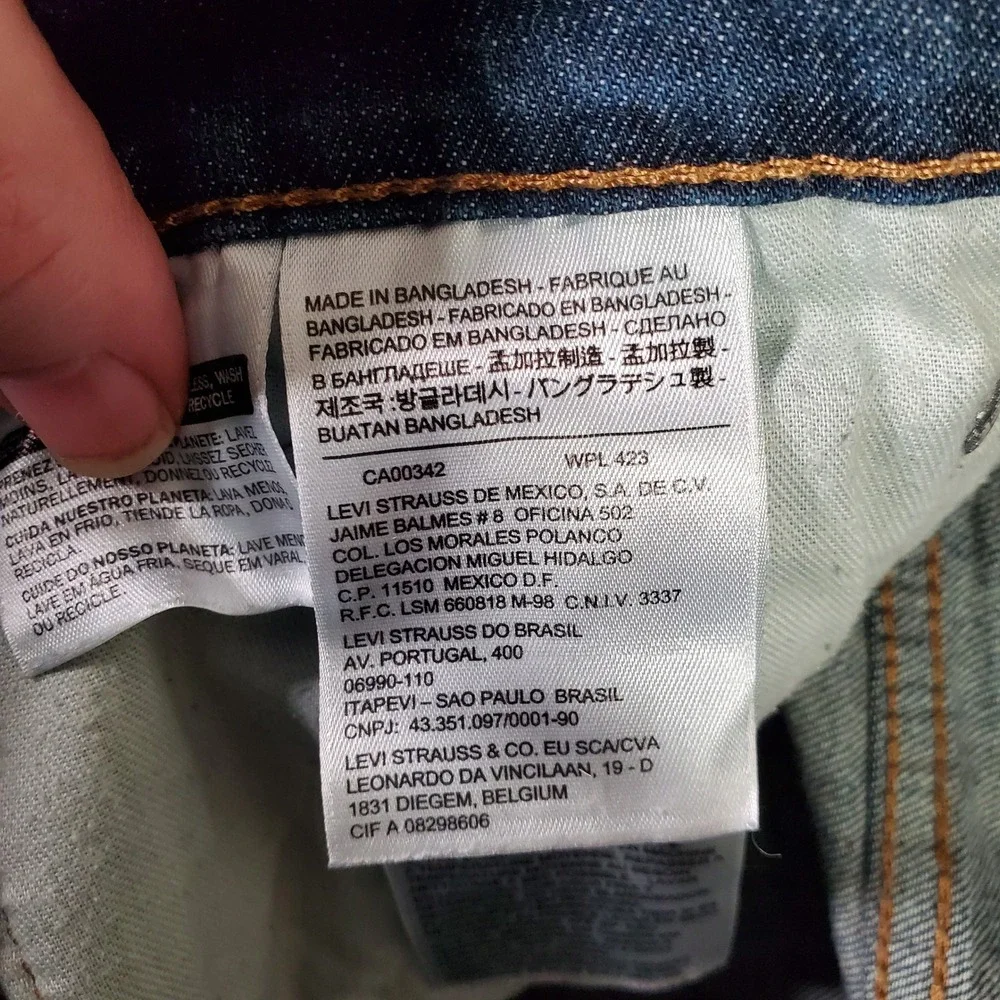 Levi's 513‎ Slim Straight Jeans Mens 32x32 Blue Denim Casual Classic Streetwear